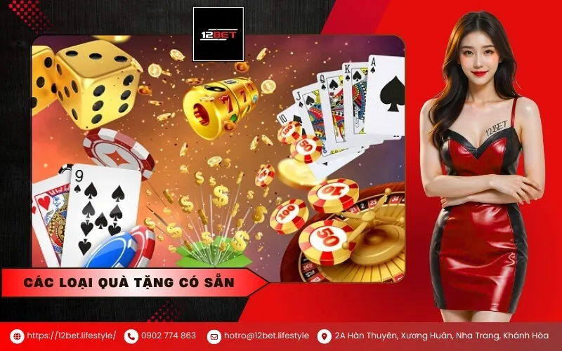 Các loại quà tặng có sẵn